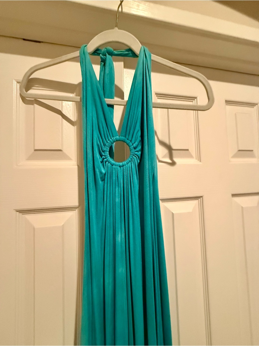 Michelle Jonas Halter Ring Maxi Dress